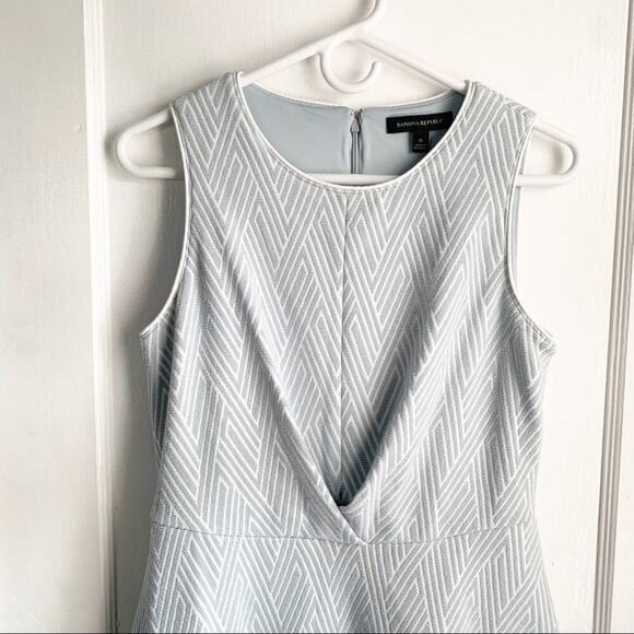 Banana Republic Dress Jacquard Geometric Print Sleeveless A-Line Size 6 - Picture 4 of 14